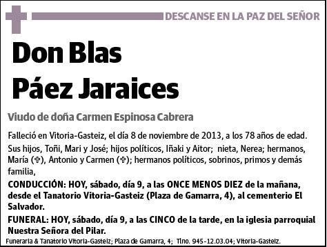 PAEZ JARAICES,BLAS