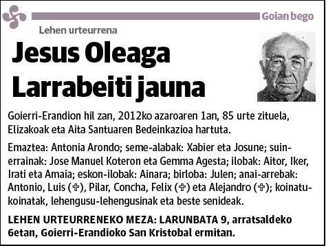 OLEAGA LARRABEITI,JESUS