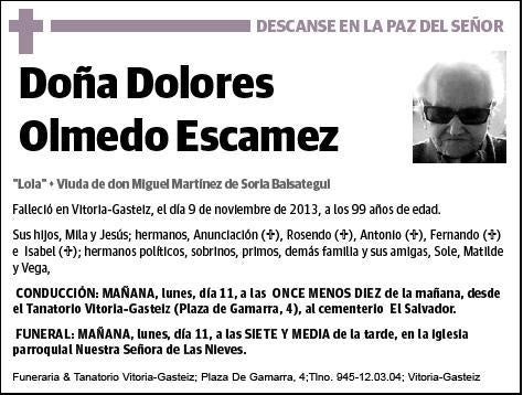 OLMEDO ESCAMEZ,DOLORES