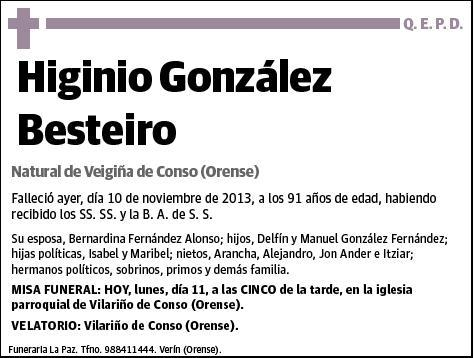 GONZALEZ BESTEIRO,HIGINIO