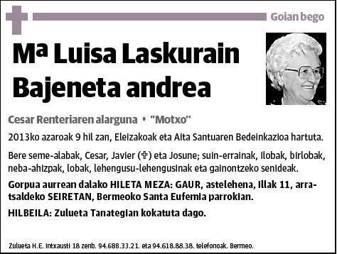 LASKURAIN BAJENETA,Mª LUISA