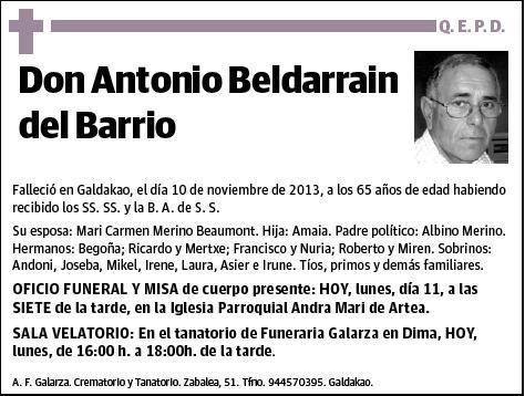 BELDARRAIN DEL BARRIO,ANTONIO