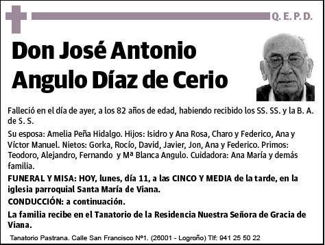 ANGULO DIAZ DE CERIO,JOSE ANTONIO