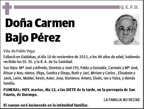 BAJO PEREZ,CARMEN