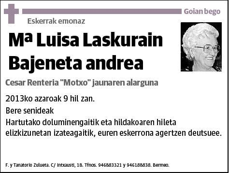 LASKURAIN BAJENETA,Mª LUISA