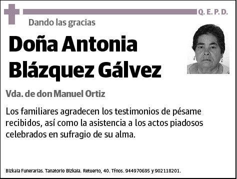 BLAZQUEZ GALVEZ,ANTONIA