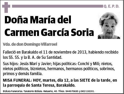 GARCIA SORIA,MARIA DEL CARMEN