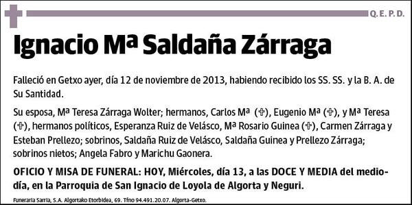 SALDAÑA ZARRAGA,IGNACIO Mª