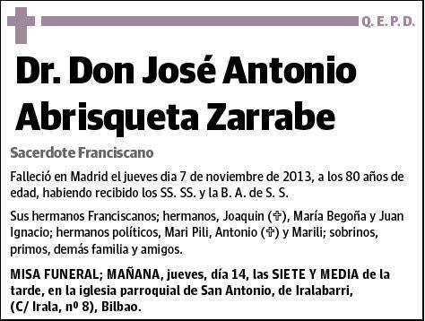 ABRISQUETA ZARRABE,JOSE ANTONIO