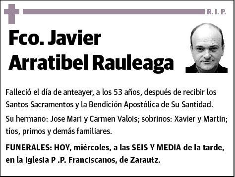 ARRATIBEL RAULEAGA,FCO. JAVIER