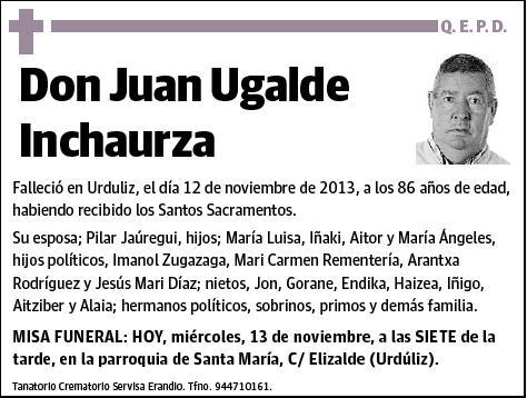 UGALDE INCHAURZA,JUAN