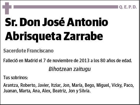 ABRISQUETA ZARRABE,JOSE ANTONIO