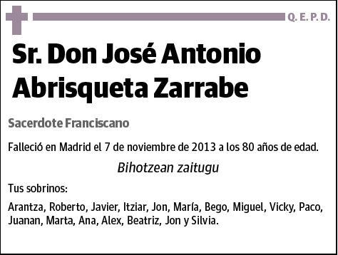 ABRISQUETA ZARRABE,JOSE ANTONIO