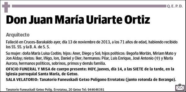 URIARTE ORTIZ,JUAN MARIA