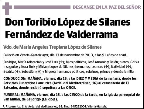 LOPEZ DE SILANES FERNANDEZ DE VALDERRAMA,TORIBIO