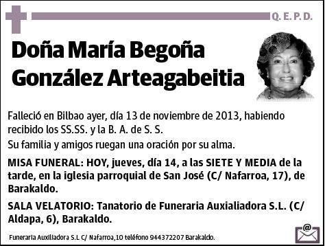 GONZALEZ ARTEAGABEITIA,MARIA BEGOÑA