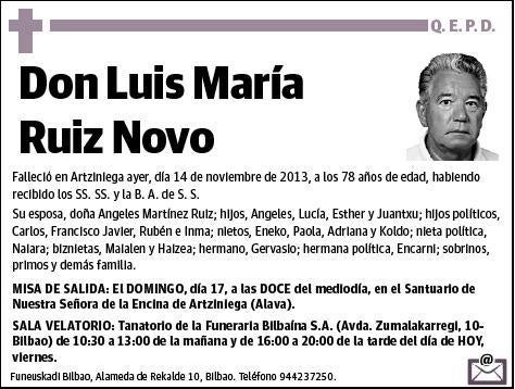 RUIZ NOVO,LUIS MARIA