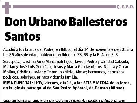 BALLESTEROS SANTOS,URBANO