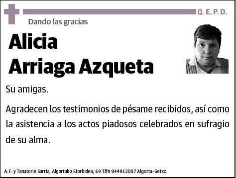 ARRIAGA AZQUETA,ALICIA