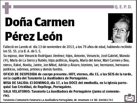 PEREZ LEON,CARMEN