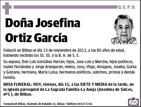 ORTIZ GARCIA,JOSEFINA