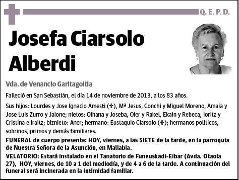 CIARSOLO ALBERDI,JOSEFA