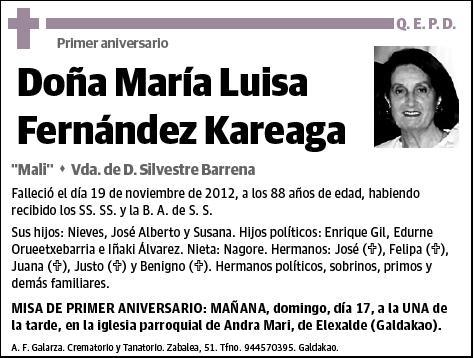 FERNANDEZ KAREAGA,MARIA LUISA