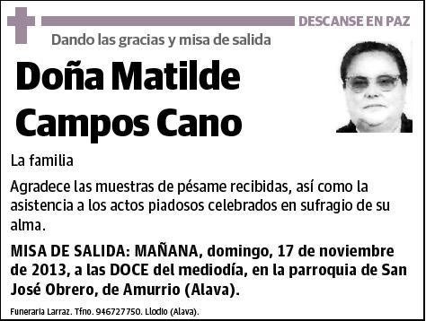 CAMPOS CANO,MATILDE