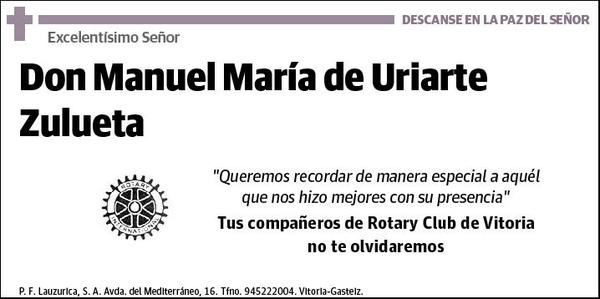 DE URIARTE ZULUETA,MANUEL MARIA