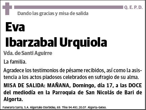 IBARZABAL URQUIOLA,EVA