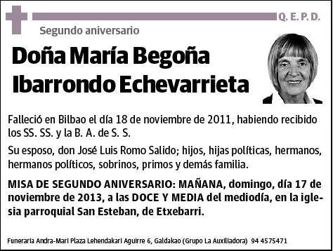 IBARRONDO ECHEVARRIETA,MARIA BEGOÑA