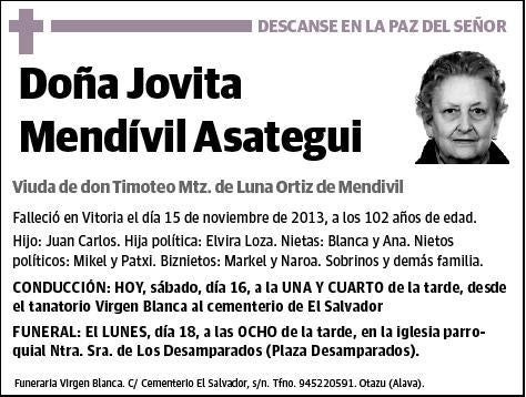 MENDIVIL ASATEGUI,JOVITA