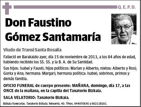 GOMEZ SANTAMARIA,FAUSTINO