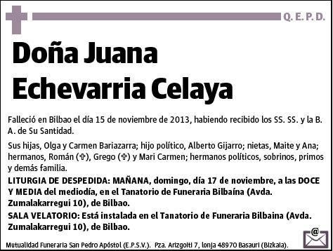 ECHEVARRIA CELAYA,JUANA