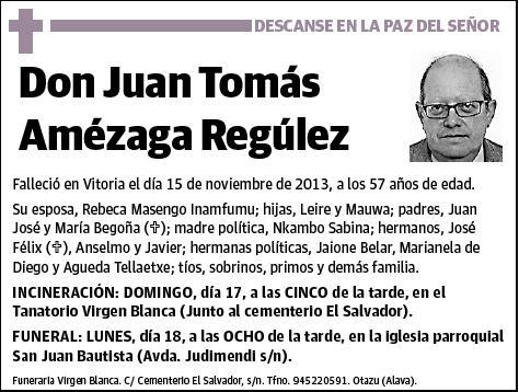 AMEZAGA REGULEZ,JUAN TOMAS