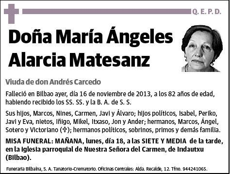 ALARCIA MATESANZ,MARIA ANGELES