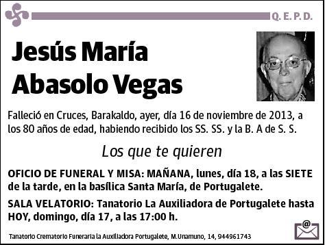 ABASOLO VEGAS,JESUS MARIA