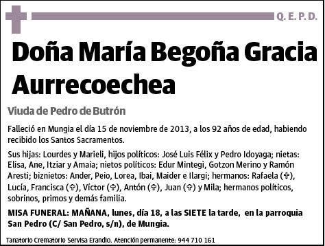 GRACIA AURRECOECHEA,MARIA BEGOÑA