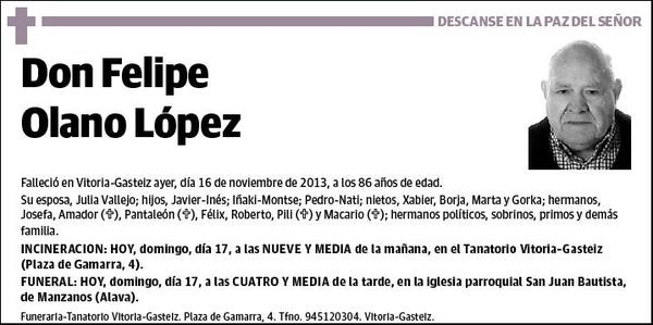 OLANO LOPEZ,FELIPE