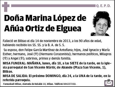 LOPEZ DE AÑUA ORTIZ DE ELGUEA,MARINA