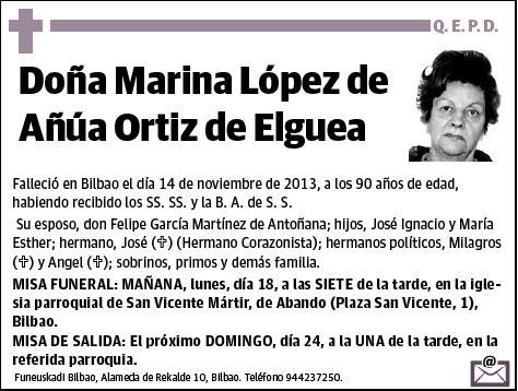 LOPEZ DE AÑUA ORTIZ DE ELGUEA,MARINA