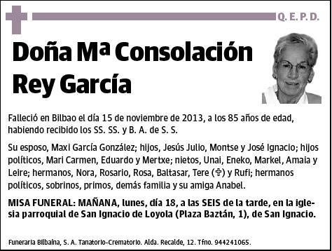 REY GARCIA,Mª CONSOLACION