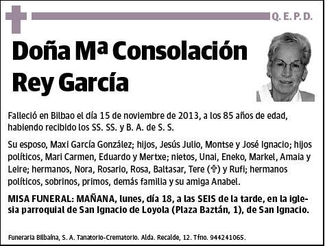 REY GARCIA,Mª CONSOLACION