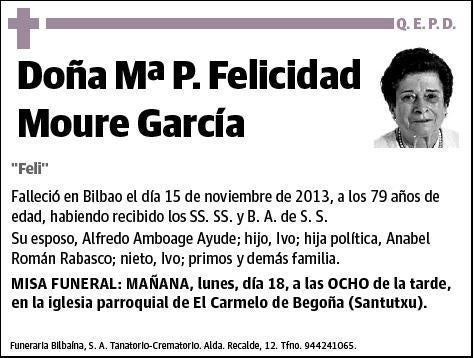 MOURE GARCIA,Mª P. FELICIDAD