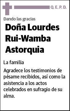 RUI-WAMBA ASTORQUIA,LOURDES