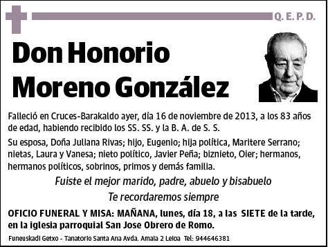 MORENO GONZALEZ,HONORIO