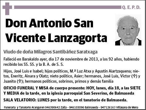 SAN VICENTE LANZAGORTA,ANTONIO