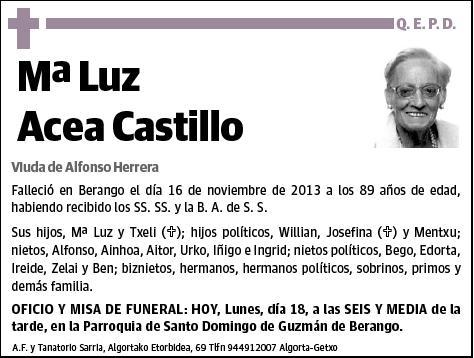 ACEA CASTILLO,Mª LUZ