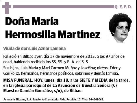 HERMOSILLA MARTINEZ,MARIA