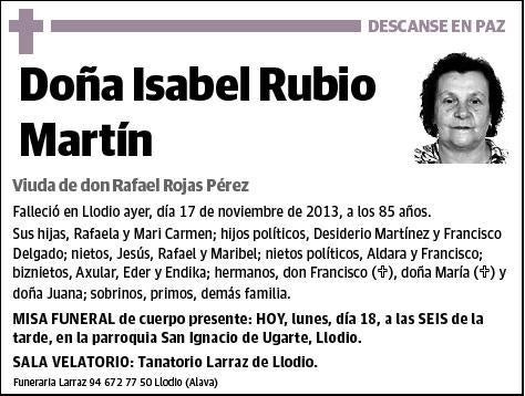 RUBIO MARTIN,ISABEL